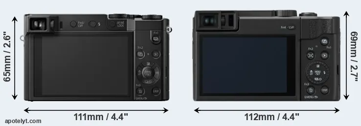 Comparison ZS100 or ZS80 rear