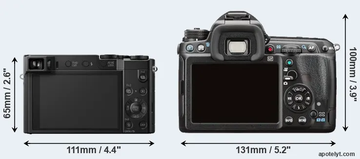 Comparison ZS100 or K-3 II rear