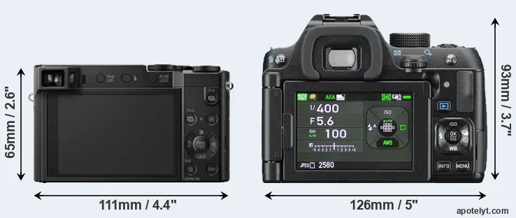 Comparison ZS100 or K-70 rear