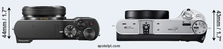Compare ZS100 versus NX500 top