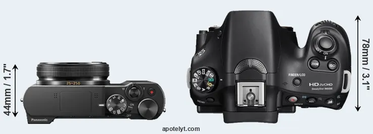 Compare ZS100 versus A58 top