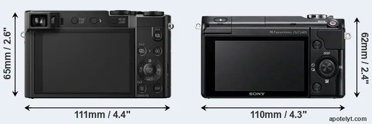 Comparison ZS100 or NEX-3N rear