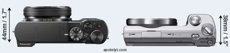 Compare ZS100 versus NEX-5 top