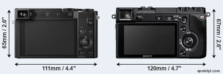 Comparison ZS100 or NEX-7 rear