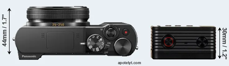 Compare ZS100 versus RX0 top