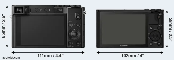 Comparison ZS100 or RX100 rear