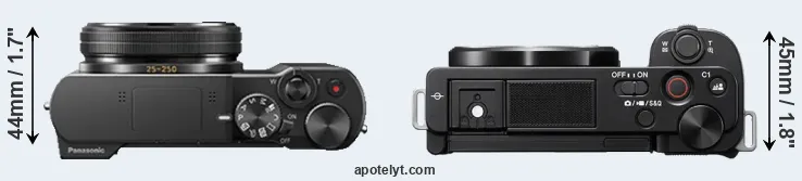 Compare ZS100 versus ZV-E10 top