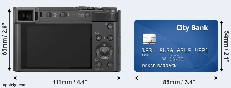 ZS200 and credit card rear side