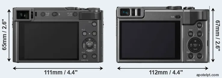 Comparison ZS200 or ZS70 rear
