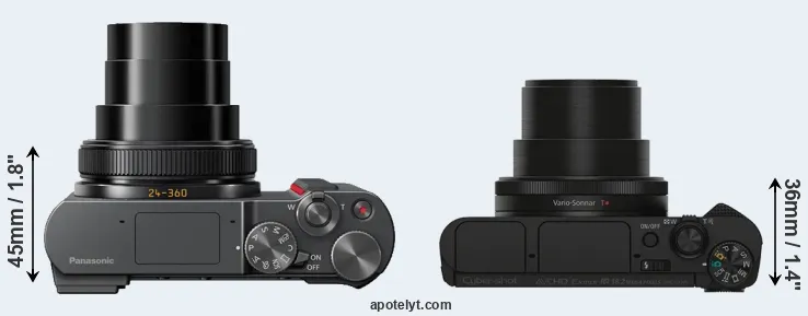 Compare ZS200 versus HX90V top
