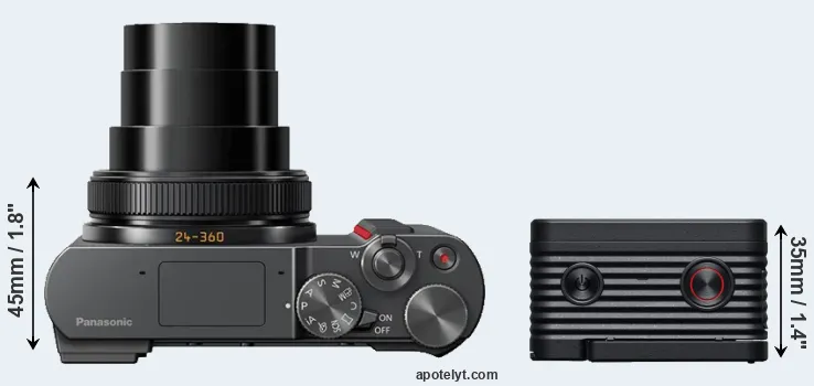 Compare ZS200 versus RX0 II top
