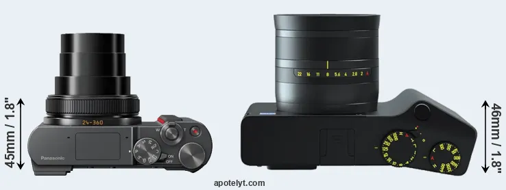 Compare ZS200 versus ZX1 top