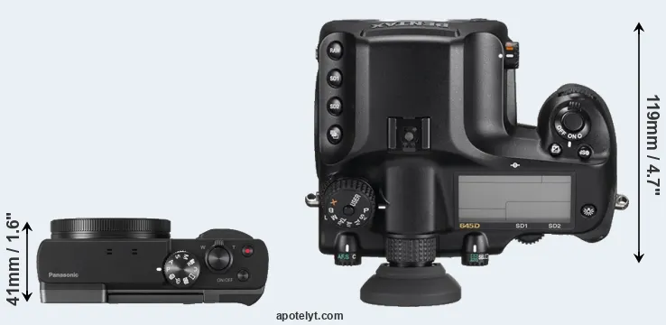Compare ZS70 versus 645D top