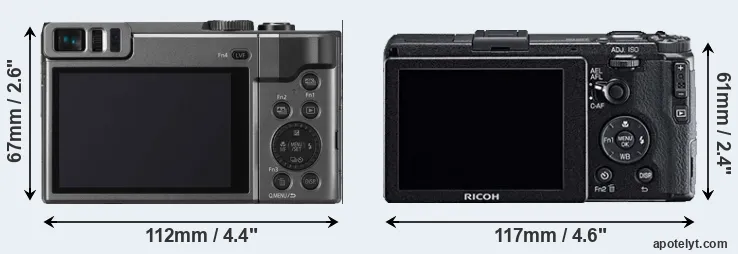 Comparison ZS70 or GR rear