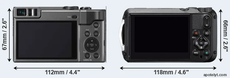 Comparison ZS70 or WG-6 rear