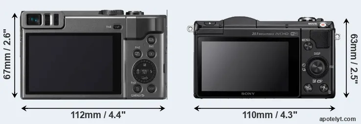 Comparison ZS70 or A5000 rear