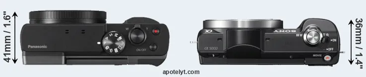 Compare ZS70 versus A5000 top