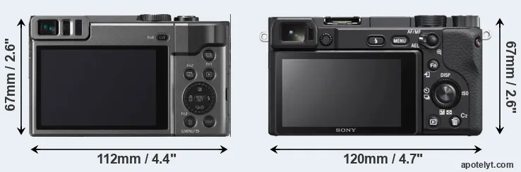 Comparison ZS70 or A6400 rear