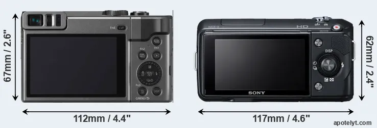 Comparison ZS70 or NEX-3 rear