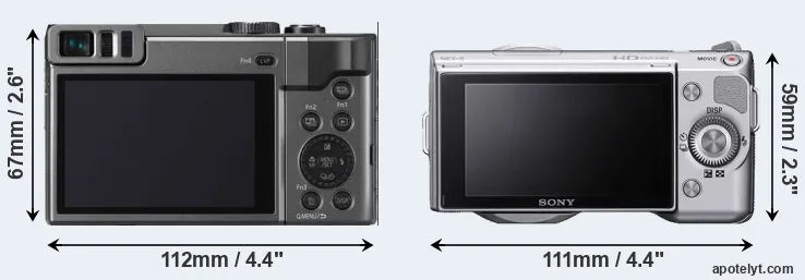 Comparison ZS70 or NEX-5 rear