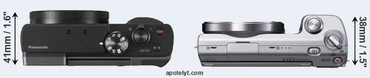Compare ZS70 versus NEX-5 top