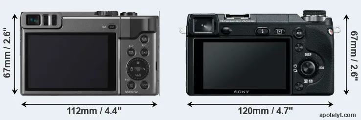 Comparison ZS70 or NEX-6 rear