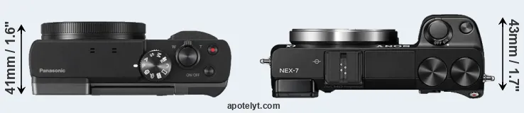 Compare ZS70 versus NEX-7 top