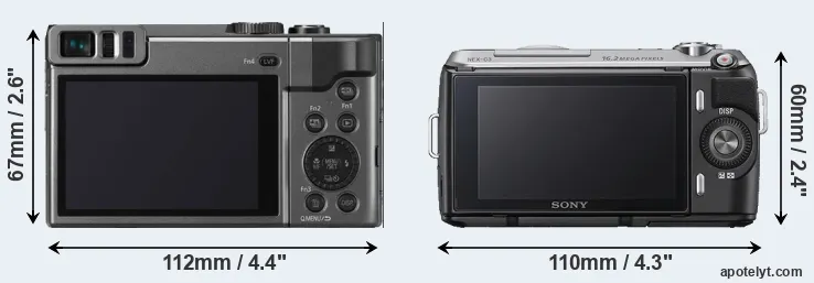 Comparison ZS70 or NEX-C3 rear