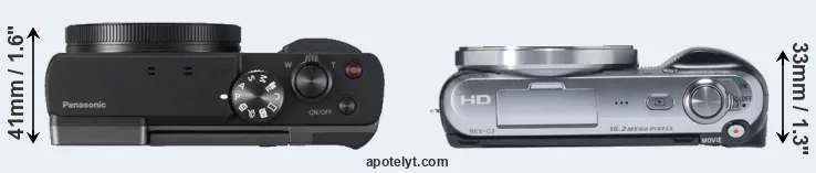 Compare ZS70 versus NEX-C3 top