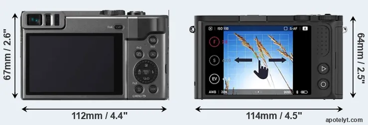 Comparison ZS70 or M1 rear