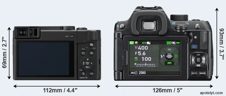 Comparison ZS80 or K-70 rear