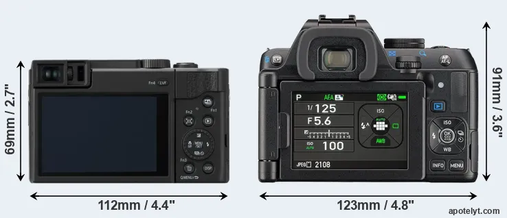 Comparison ZS80 or K-S2 rear
