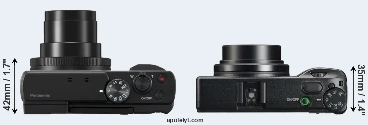 Compare ZS80 versus GR IIIx top