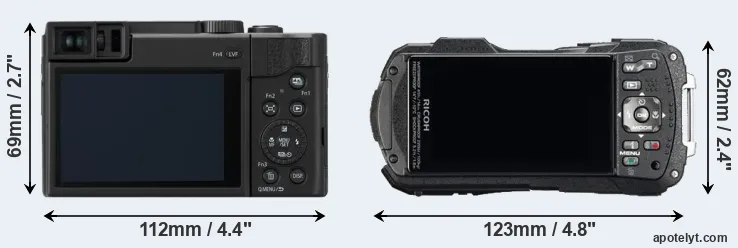 Comparison ZS80 or WG-60 rear