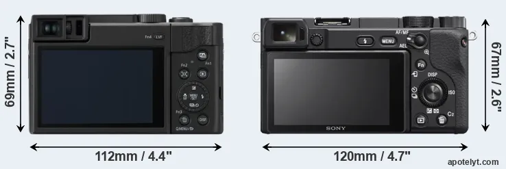 Comparison ZS80 or A6400 rear