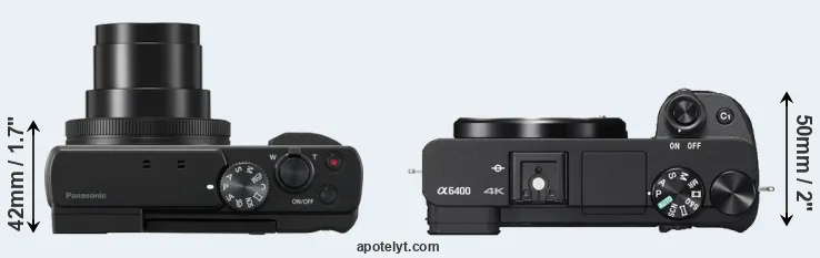 Compare ZS80 versus A6400 top