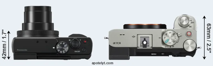 Compare ZS80 versus A7C R top