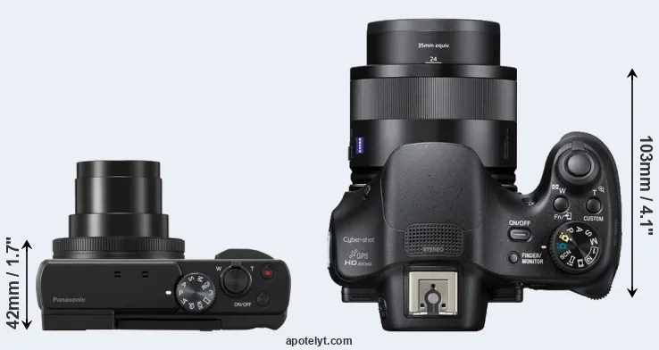 Compare ZS80 versus HX400V top