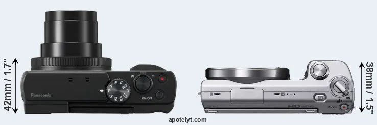 Compare ZS80 versus NEX-5 top