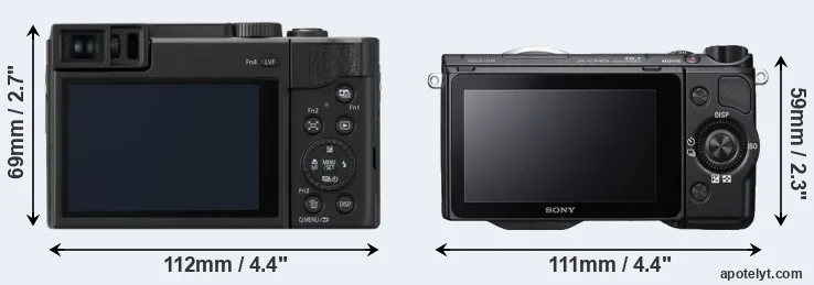 Comparison ZS80 or NEX-5R rear