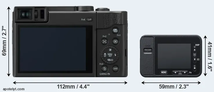 Comparison ZS80 or RX0 rear