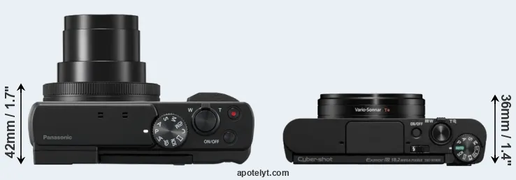 Compare ZS80 versus WX800 top