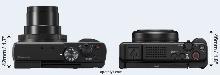 Compare ZS80 versus ZV-1F top