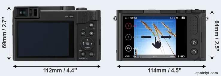 Comparison ZS80 or M1 rear