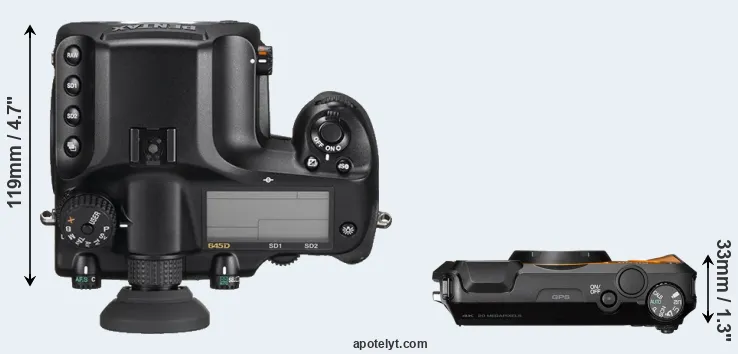Compare 645D versus WG-6 top