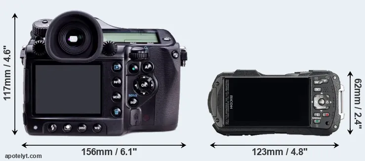 Comparison 645D or WG-60 rear