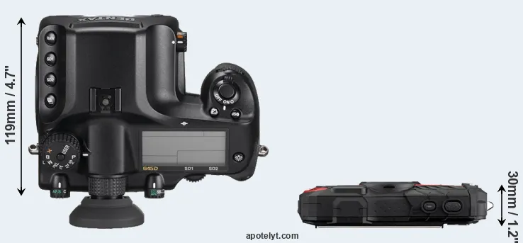 Compare 645D versus WG-60 top