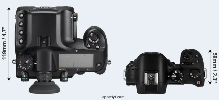Compare 645D versus NX30 top