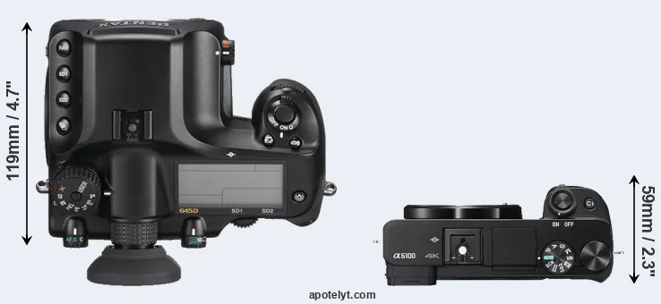 Compare 645D versus A6100 top
