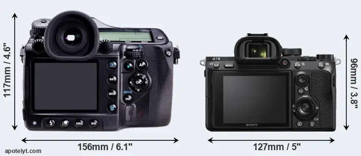 Comparison 645D or A7 III rear